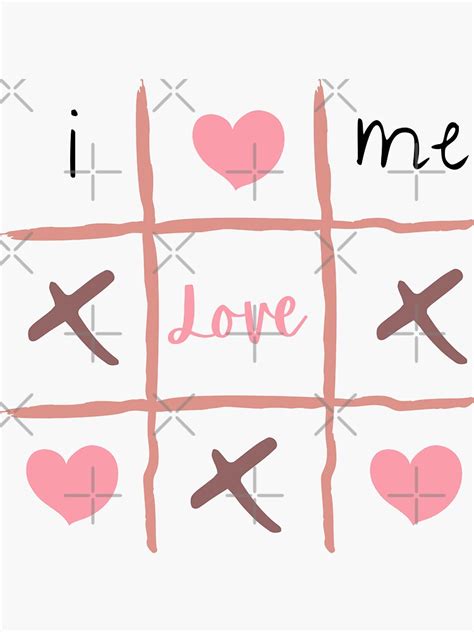 Tic Tac Toe Love Valentine Day Sticker For Sale By Drorlgallery