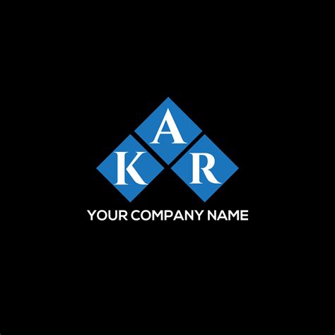 Kar Letter Logo Design On Black Background Kar Creative Initials