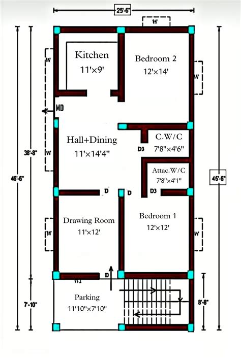 2bhk North Facing House Plan Budget House Plans 2bhk House Plan House