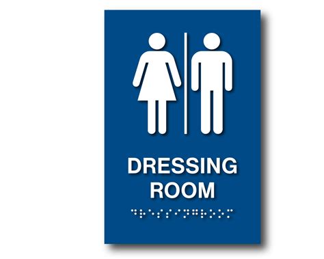 Braille Dressing Room Sign 9″h X 6″w Harvey Signs Inc
