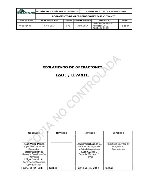 Reglamento Cmdic De Operaciones De Levante V Reglamento De