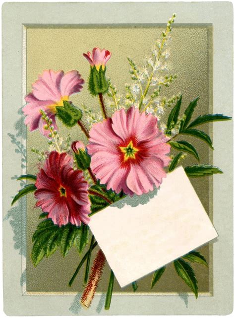 Find & download free graphic resources for floral. Vintage Floral Bouquet Label! - The Graphics Fairy