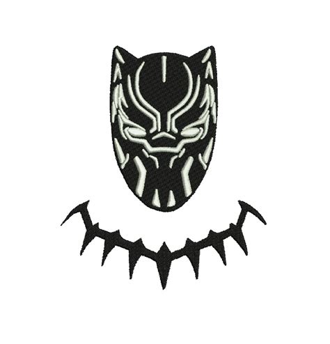 5 Size Black Panther Embroidery Machine Embroidery Design Etsy