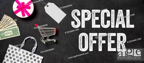 Shopping Concept Special Offer Written On A Blackboard Stock Photo
