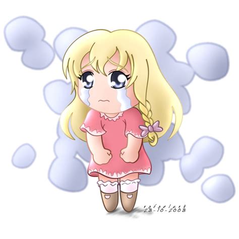 cute anime girl crying chibi