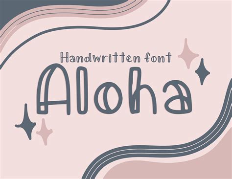 Aloha Font Handwritten Font Instant Download Makkygrace Etsy