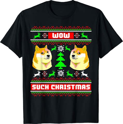 Doge Meme Funny Doge Shirt Dog Ugly Christmas T Shirt Uk