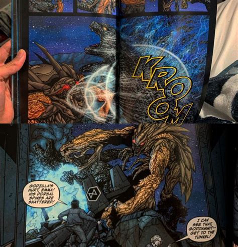Since the prequel comic is still set years before the events of the upcoming film, perhaps kong will grow even more in the intervening time frame. This might explain Godzilla's new plate design. : GODZILLA