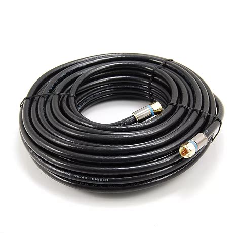 Commercial Electric 50 Ft Rg6 Coaxial Cable In Black The Home Depot