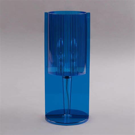 Huge selection of bedside lamps, lamp shades, living room lamps & more! Blue Acrylic Ribbed Table Lamp from Litecraft