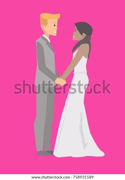 Married Couple Holding Hands Wedding Ceremony Stock Vector Royalty Free 758931589 Shutterstock