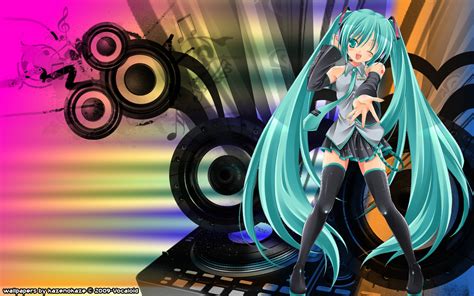 Vocaloid Wallpaper Music Hatsune Miku Minitokyo