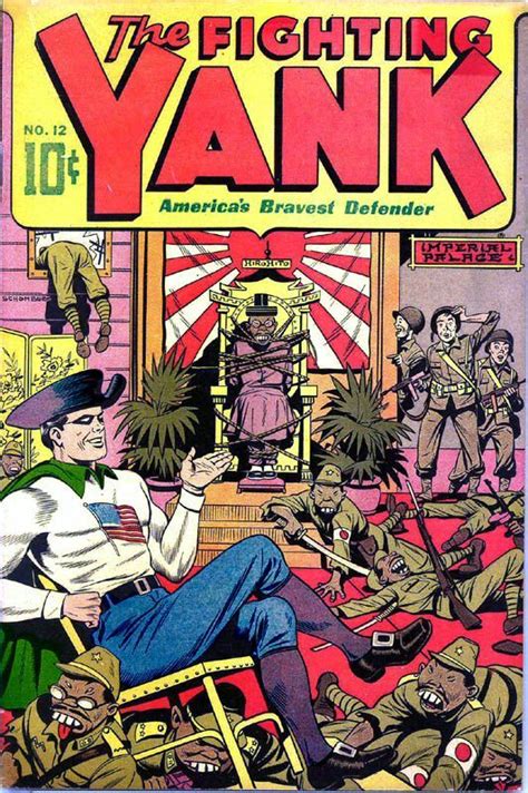 Comic Book Cover For The Fighting Yank 12 Comic Books Art Vintage