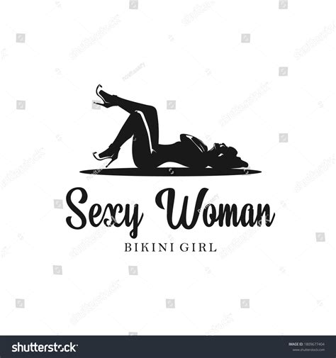 Sexy Women Bikini Logo Design Icon Vetor Stock Livre De Direitos 1809677404 Shutterstock