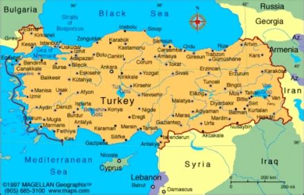 Tyrkia er et land med 73 provinser og et fotfeste på fastlandet i europa. KART - www.tyrkia-hjem.com