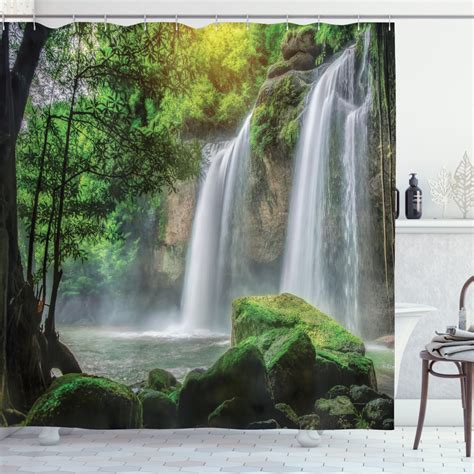 Waterfall Nature Exotic Shower Curtain