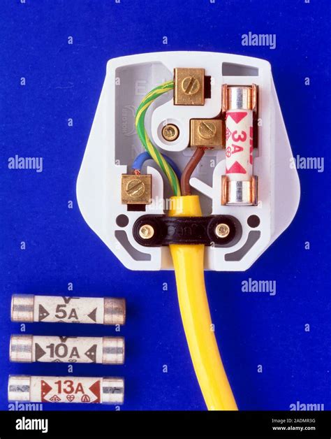 Three Pin Plug The Inside Of A Three Pin Plug And A Selection Of Fuses