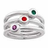 Silver Stackable Birthstone Rings Photos