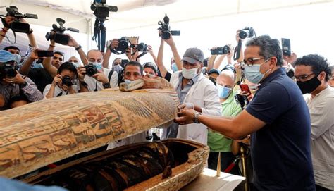 egypt unveils 59 newly unearthed ancient coffins