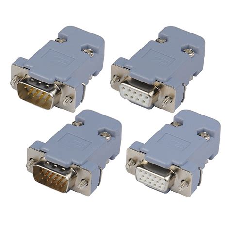 Db9 Rs232 9 Pin Male Female Db15 Vga D Sub 15 Pin Connector Plastic