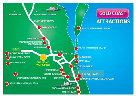 Gold Coast Theme Parks Map Verjaardag Vrouw 2020