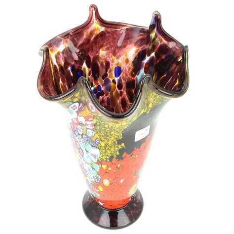 Murano Millefiori Vase Decorative Glass Vases Glass Of Venice