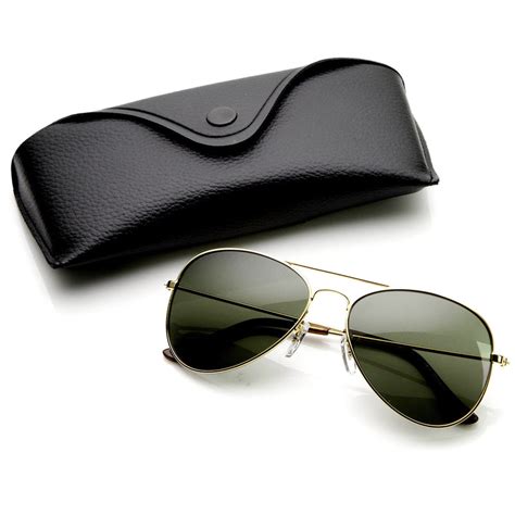 Limited Edition Classic Metal Tear Drop Aviator Sunglasses Case 1041 Zerouv