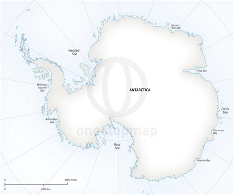 Vector Map Of Antarctica Continent Political One Stop Map