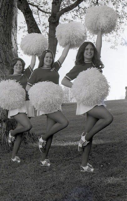 bandw photographs of cheerleaders in 1960s 70s ~ vintage everyday vintage cheerleader vintage