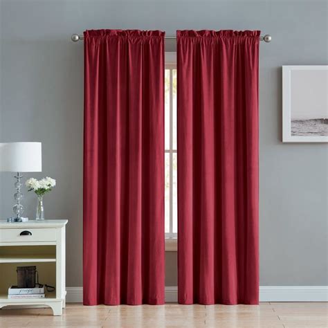 Kiker Velvet Solid Room Darkening Rod Pocket Curtain Panels Panel