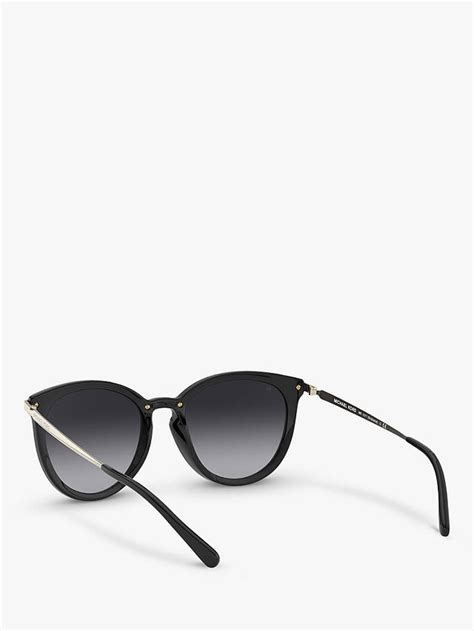 michael kors mk1077 women s brisbane polarised round sunglasses black gold black gradient at