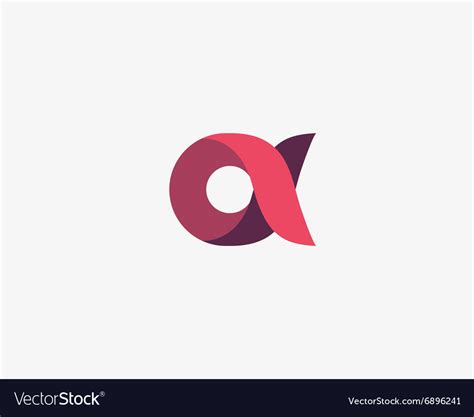 Abstract Letter A Alpha Logo Design Template Vector Image