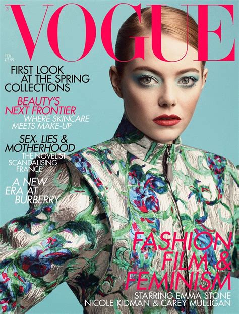 Emma Stone Covers The February Issue Of British Vogue In 2022 Emma