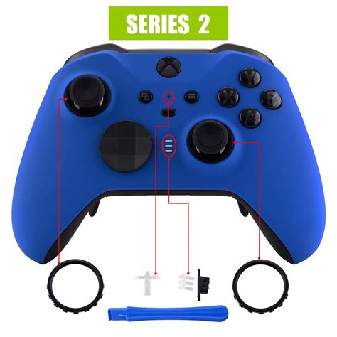 Blue Soft Touch Grip Faceplate Cover Front Housing Shell