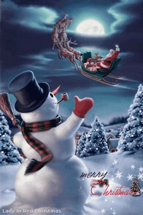 Winter Christmas Frosty Waving 