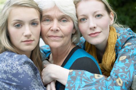 Grandmother Mother And Daughter Hugging Stock Photo Download Image