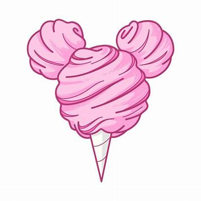 Candy Cotton Stickers Pink Teepublic Disney Drawing