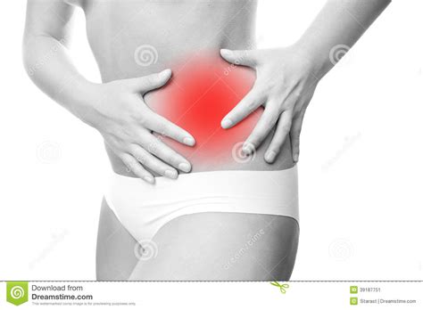 Le bassin (ou pelvis) est une région anatomique située entre le bas de l'abdomen (bas du ventre), et le haut des cuisses. Pain in left side of body stock image. Image of cramp ...