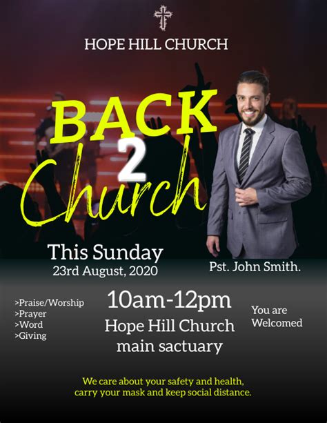 Back To Church Flyer Template Postermywall