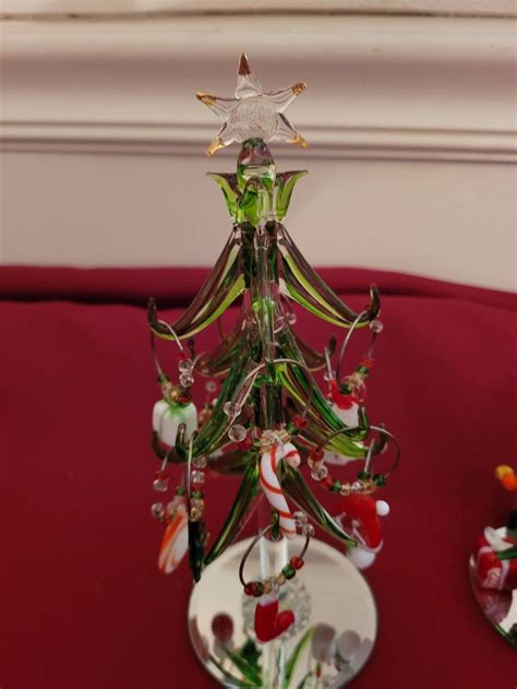 Crystal Christmas Tree With Removable Wine Charm Ornaments Etsy