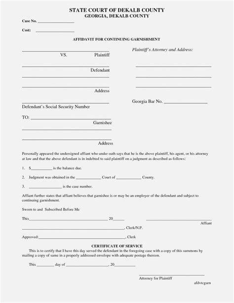 Free Printable Uncontested Divorce Forms Georgia Free Divorce