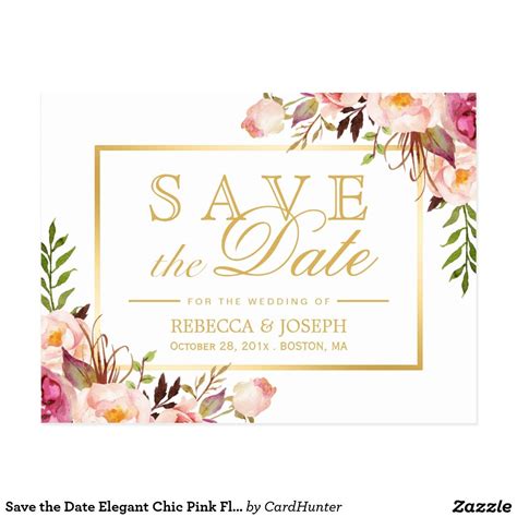 Now that you've circled a date in permanent ink, it's time to spread the word. Create your own Postcard | Zazzle.com | Floral wedding ...