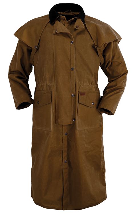 Outback Trading Co Stockman Duster Mens Coat Field Tan 100 Cotton
