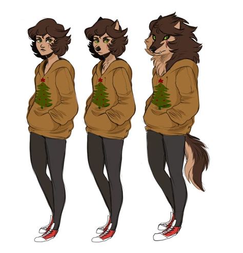 Thought Id Doodle Up Some Of Violets Phases Bc Christmas Werewolves Fantasy Character Design