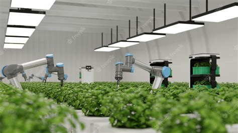 Concepto Futurista De Robótica En Agriculturatecnología Agrícola Y