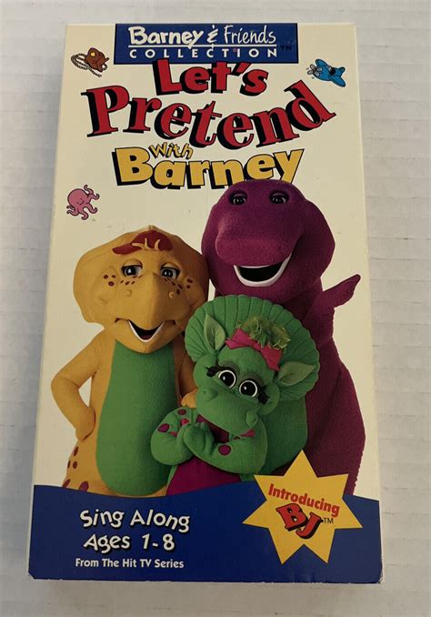 Let S Pretend With Barney Vhs Video Tape Sing Along Barney Friends