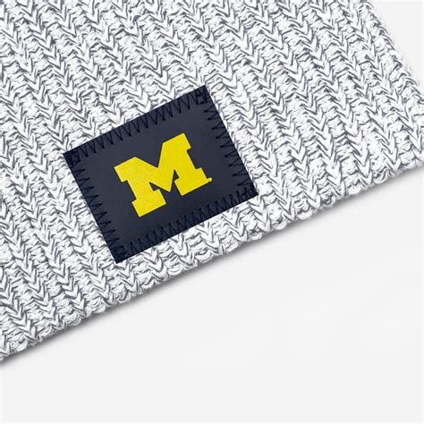 Michigan Beanie Wolverines Navy Speckled Hat Lym