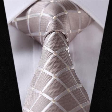 Beige Squares Tie And Pocket Square In Pocket Square Styles Tie