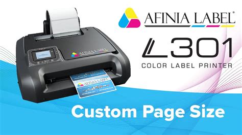 Custom Page Size L301 Label Printer From Afinia Label Youtube