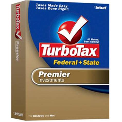 Intuit Turbotax Premier Federal State Software B H